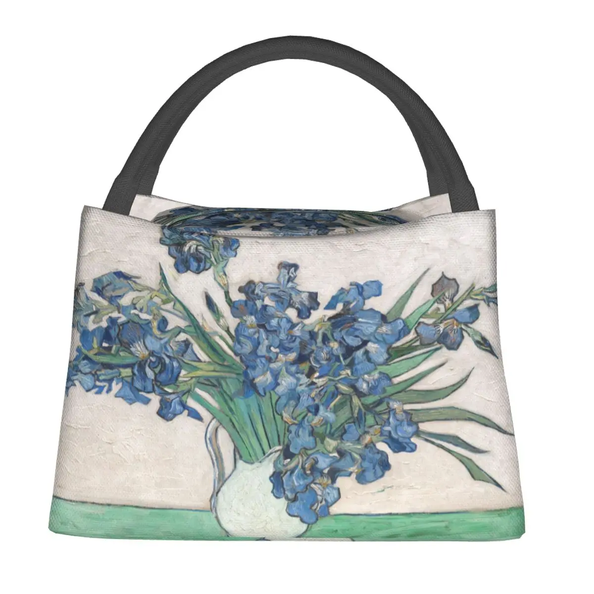 Fiambrera de pintura de Irises Vincent Van Gogh, accesorios portátiles, bolsas enfriadoras Oxford aisladas, bolsa de Picnic térmica artística