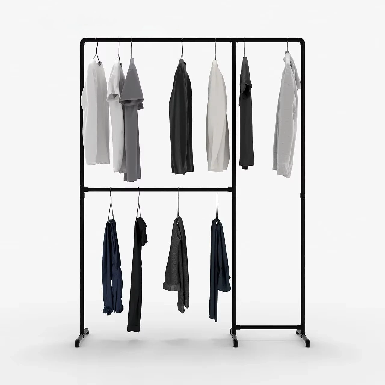 

Metal Clothes Rack Stand Clothes Hanging Rack Black Clothing Rack
