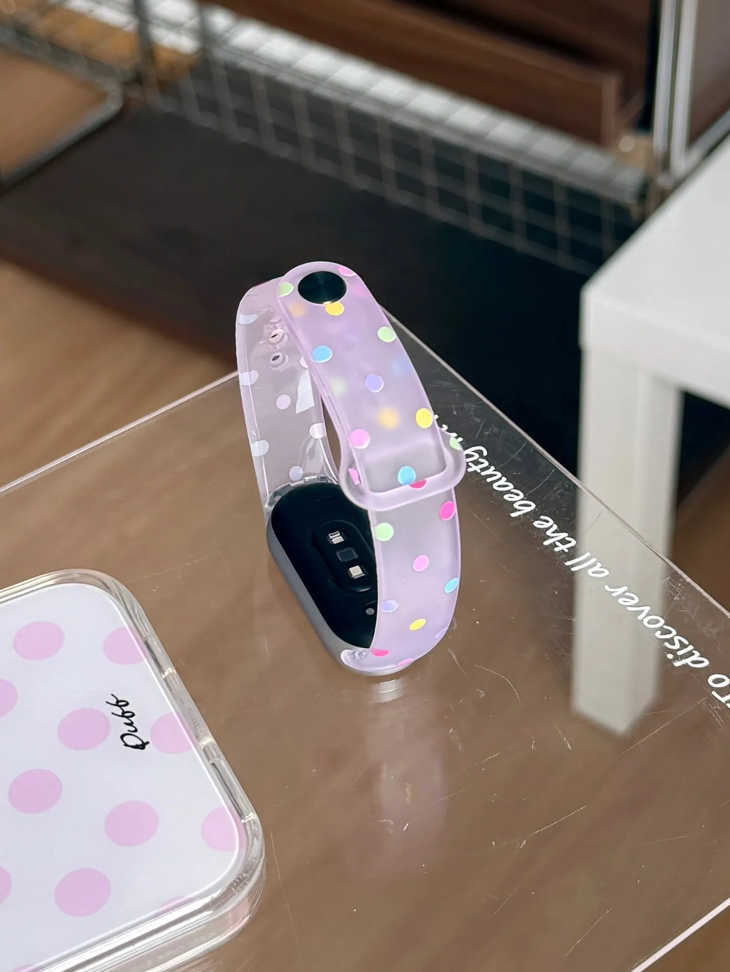 Advanced Transparent colorful Dots Silicone Strap For Xiaomi Band 10 9 8 NFC Accessories Strap