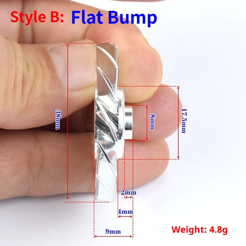 Turbine en aluminium CNC, diamètre 27mm 38mm, ouverture 4mm 3mm, ventilateur à grande vitesse et pales de ventilateur de conduit, pales de moteur de ventilateur violentes, 5 pièces
