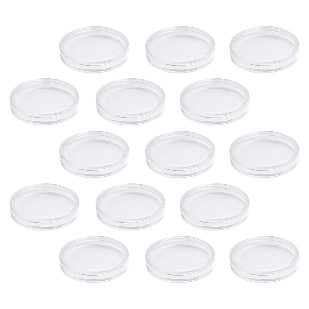 50Pcs Acrylic Coin Collection Protection Box Transparent Plastic Organizer Display Case for Coins Medals Collectibles