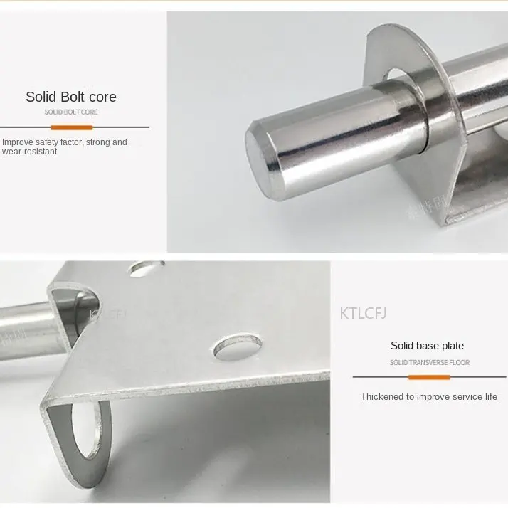 1pcs Stainless Steel Left and Right Latches Security Door Latches Heavy-duty Door Latches with Locks Security Door Latches