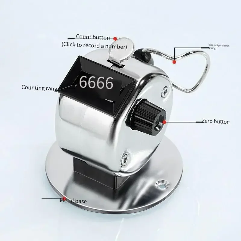 TallyTrack Pro Counter - Penghitung Mekanis Baja Tahan Karat untuk Pemantauan Aliran Orang