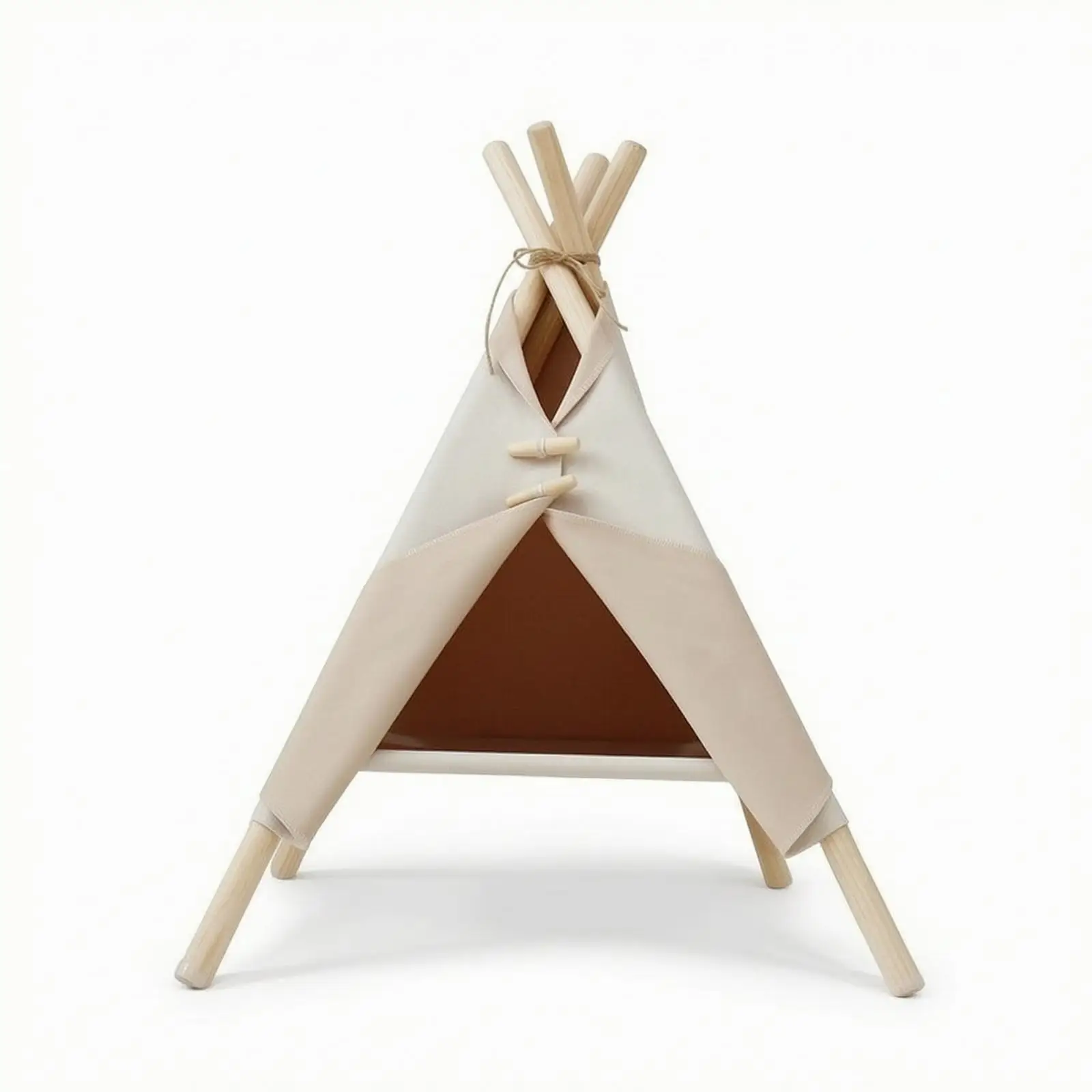 Cat Tent with Wooden Frame Washable Cat Teepee for Living Room, Cats, Small Dogs