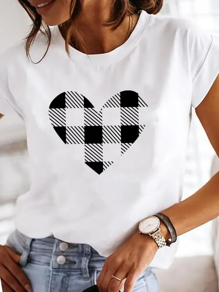 Female Graphic T Shirt Christmas Women Clothing Holiday Fashion New Year Letter Truck Cute Festival Print Short Sleeve Tee