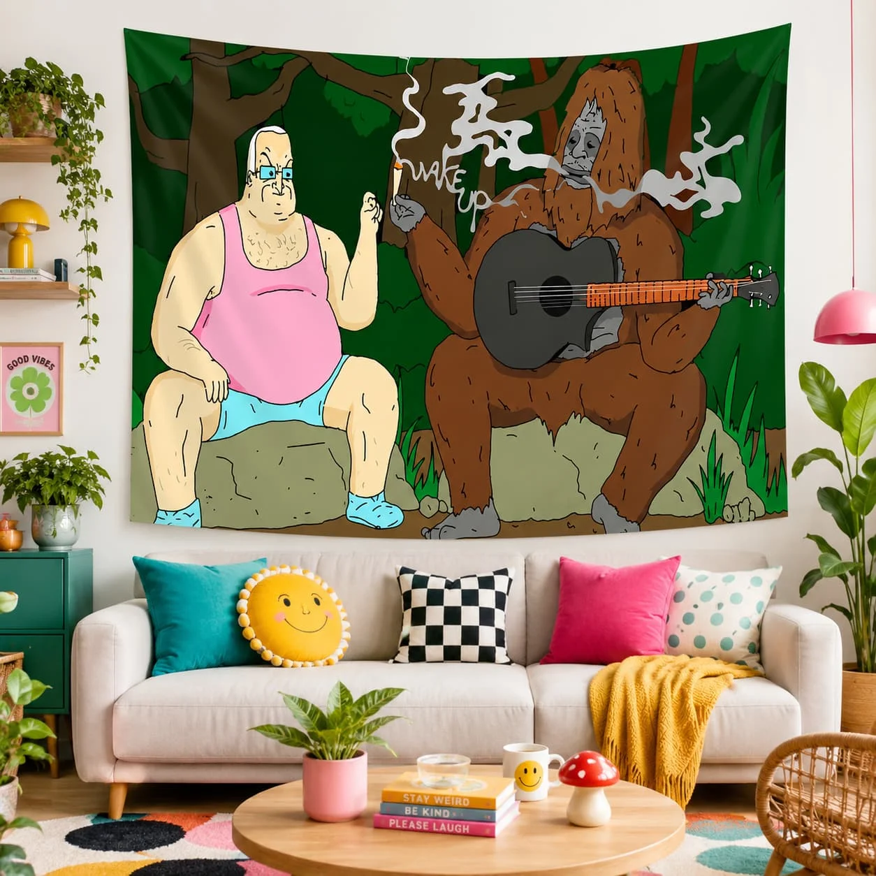 [Tripper Snipper Tapestry] 1pc The Big Lez Show, Sassy The Sasquatch, Tripper Snipper Tapestry And Wall Hanging for Home Bedroom Living Room College Dorm Decor