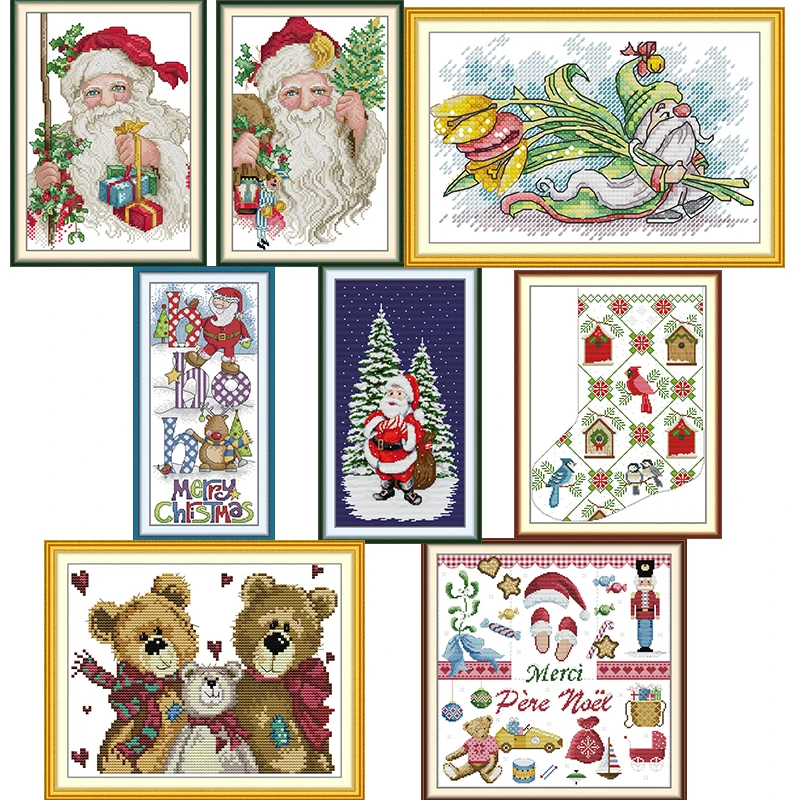 Embroidery Xmas Ornaments - Cross Stitch Kit Christmas Collection Joy