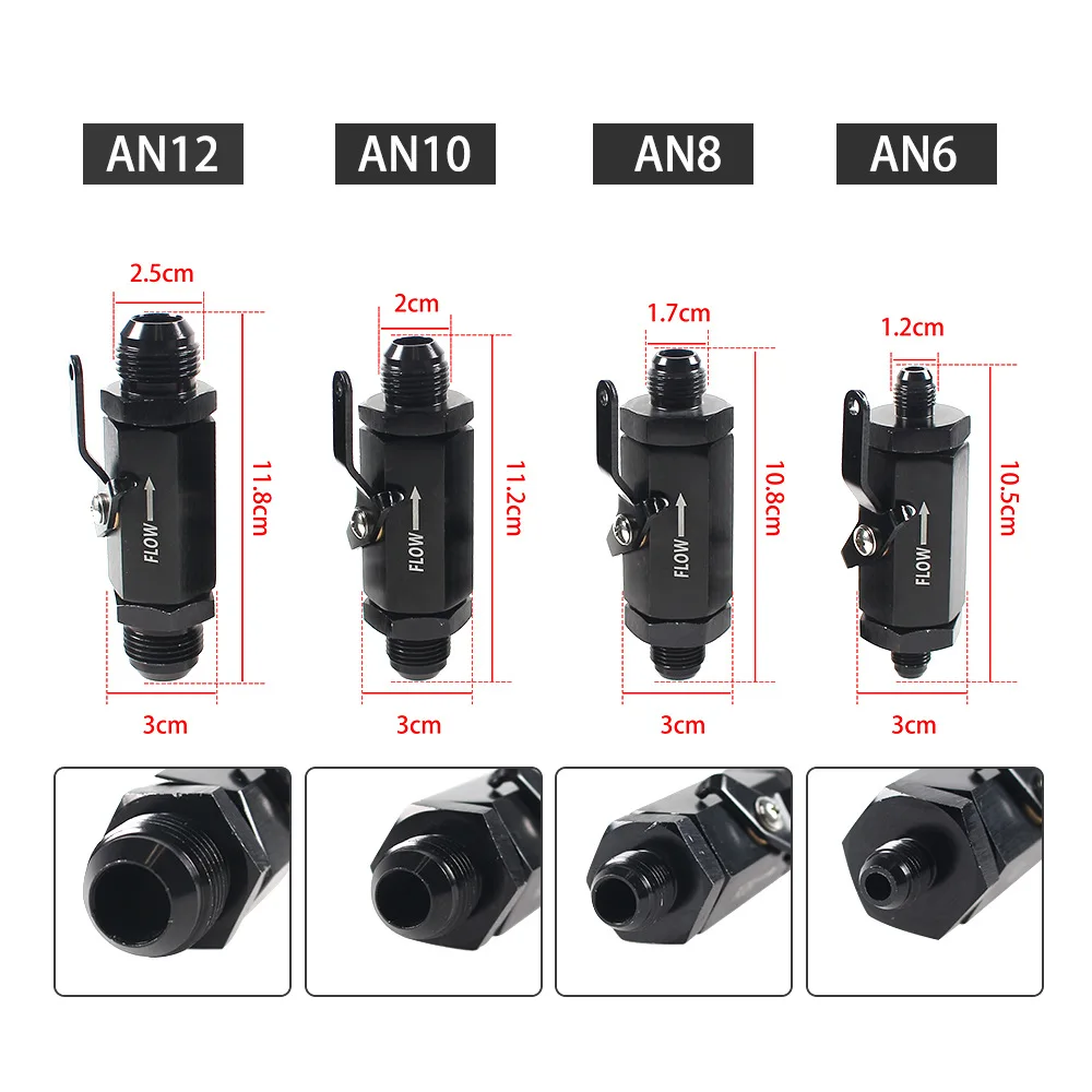 Fuel Check Valve Air One-Way Check Valve Aluminum AN6-AN12 Fuel Check Valve Door