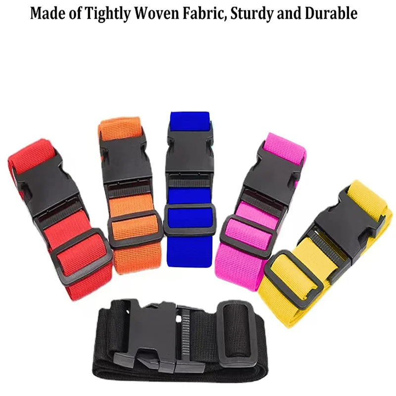 Straight Shaped Luggage Straps for Suitcase, Polyester Luggage Belt with Adjustable Release Buckle Travel Accessory