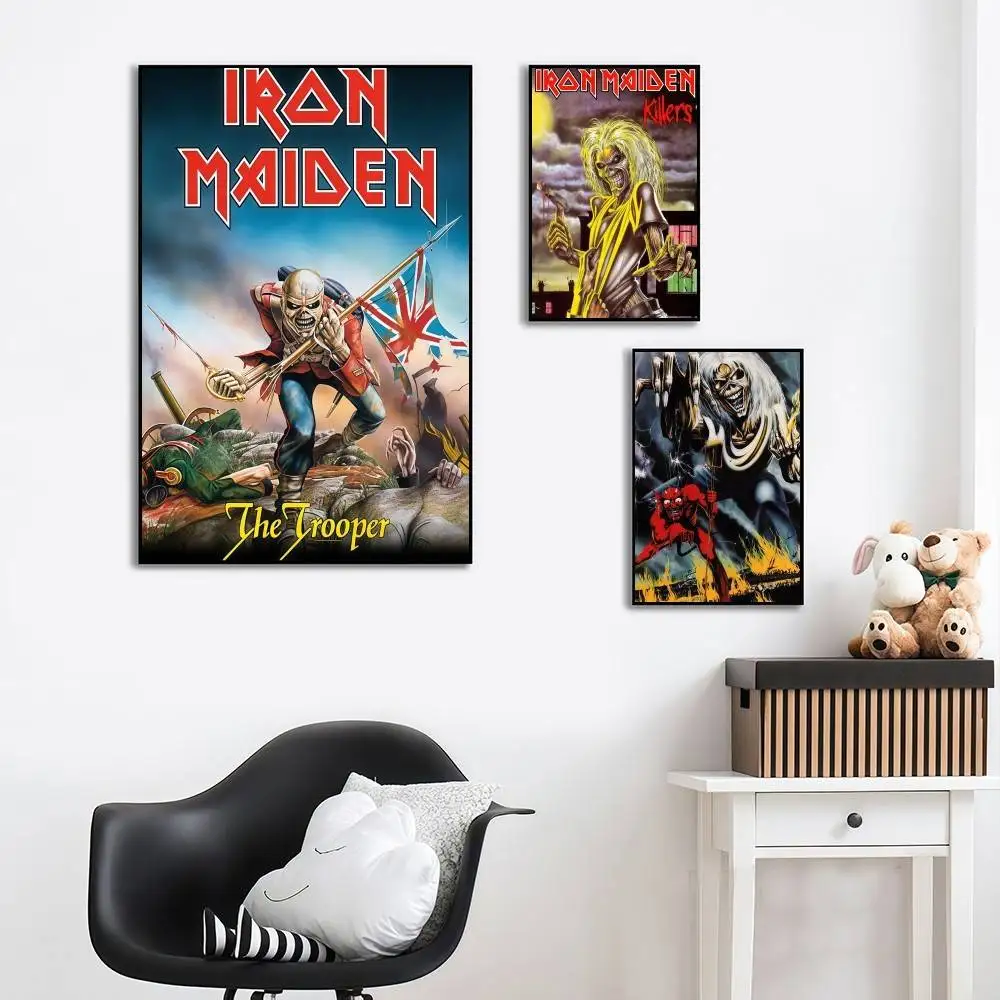cool band I-Iron M-Maiden-N  high-definition poster sticker, sprucing up home and room walls, available in diverse styles.