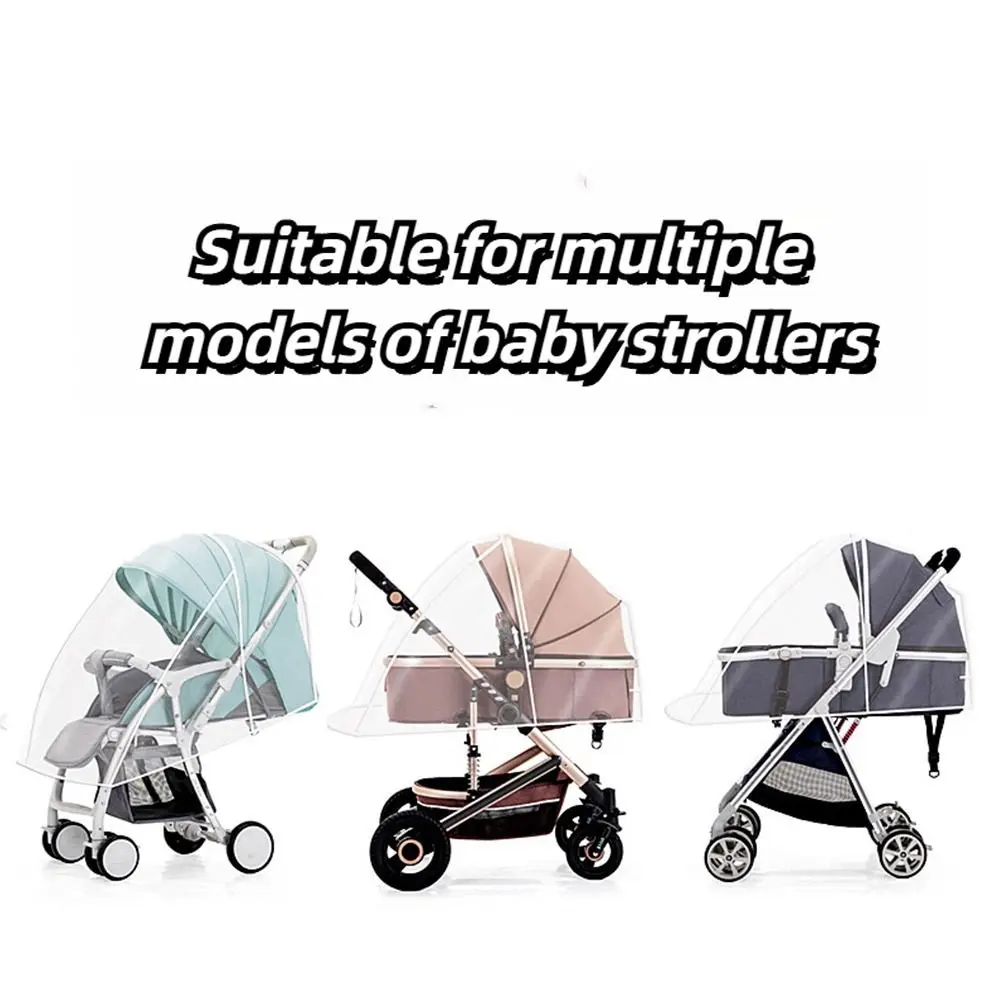 

Transparent Baby Stroller Rain Cover Outdoor Travel Baby Pram Rain Cover Waterproof Windproof Pushchair Raincoat