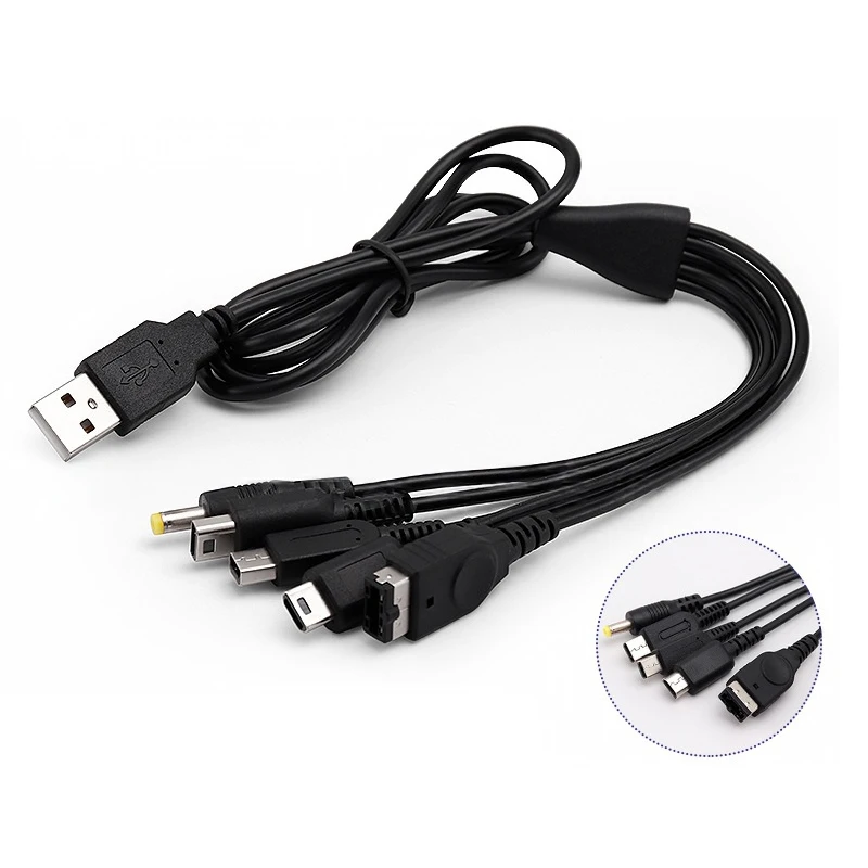 for NDS NDSi NDSL GBASP Wii Charging Cable for Sony PSP Game Console Power Supply Cord Game Controller Charge Power Wire