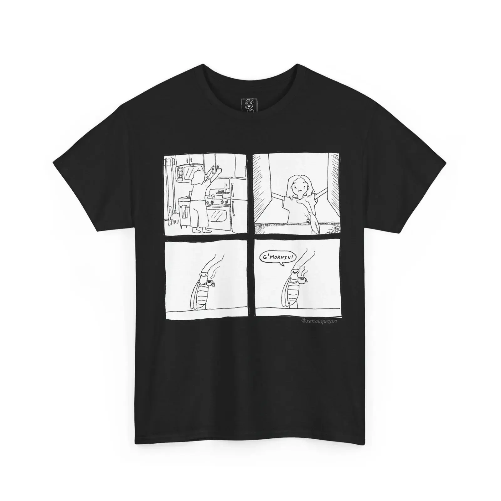 Cockroach Coffee t shirt vintage Washed Top For Everyday Wear designer clothes Casual Unisex streetwear homme Comfortable