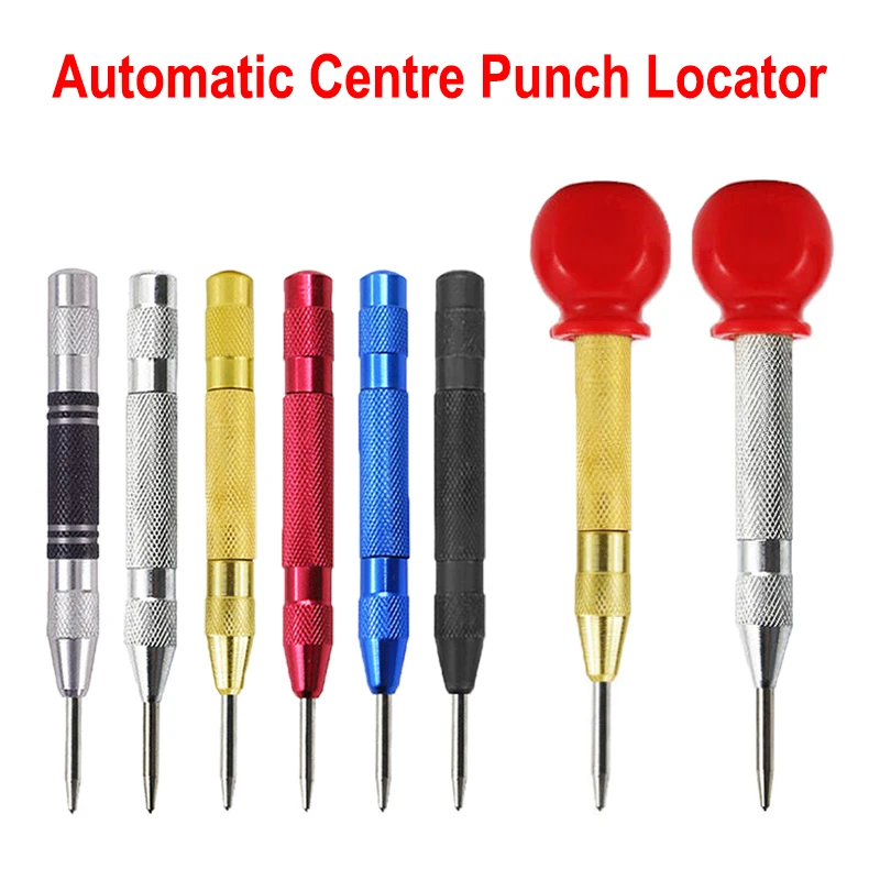 

1PC Automatic Center Punch Center Hole Punch Machinists Carpenters Tool Wood Press Dent Marker Woodwork Tool Drill Bit