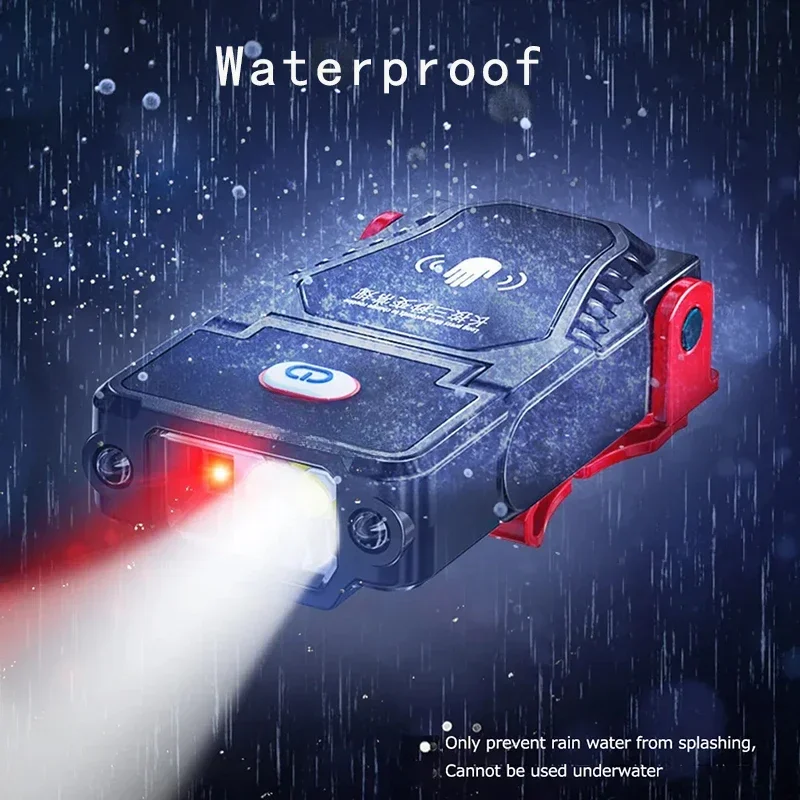 Portable New Mini Sensor LED Headlamp Adjustable Angle Hat Cap Clip Lights Waterproof Rechargeable Headlight For Outdoor Fishing