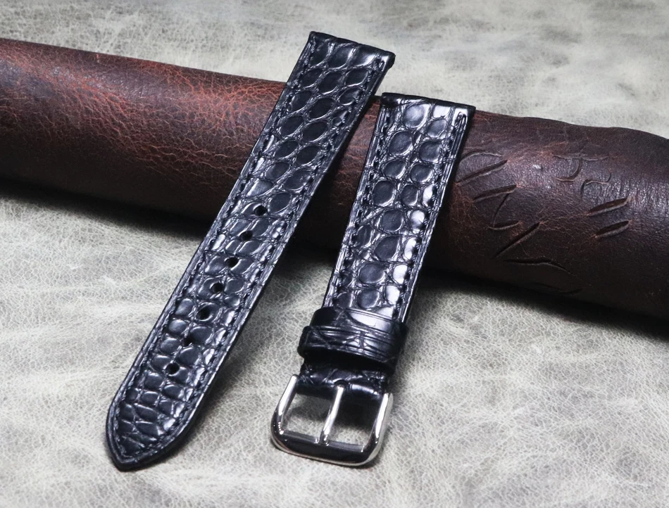 

Handmade High-quality American Alligator Leather Strap 16mm 17mm 18mm 19mm 20mm 21mm 22mm Strap Watch Band