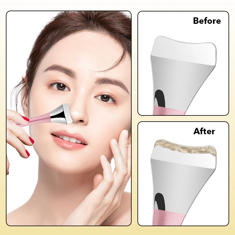 Roestvrij mee-eter verwijderingsgereedschap Gezichtsschraper Huid Scrubber Gezichtsspatel voor diepe poriënreiniging Schoonheid Huidverzorging