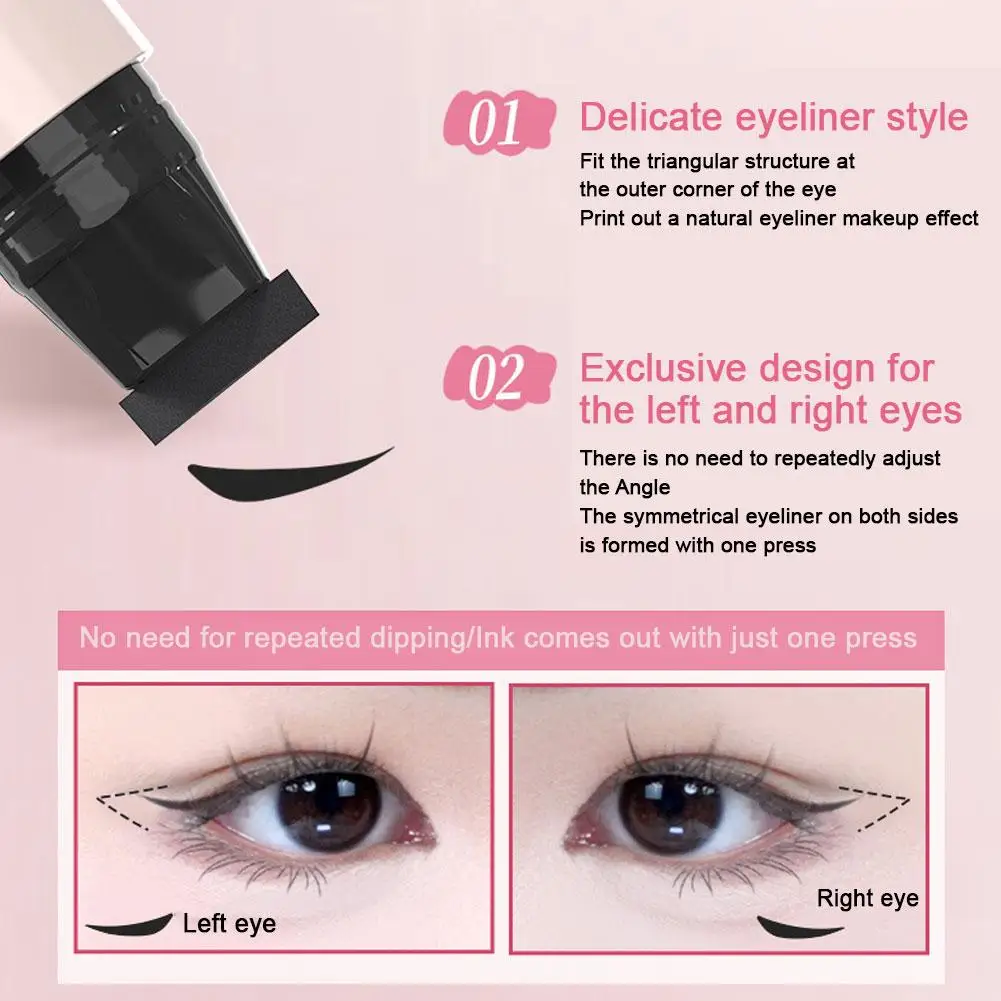 Double Head Rotational Seal Eyeliner Natural Lasting Head Double Eyeliner Waterproof Brown Women Pen Sweatproof Eye Makeup A0H5