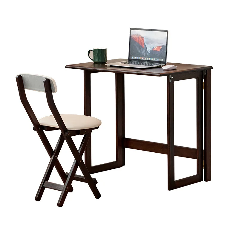 

yjq small desk foldable simple solid wood work table small apartment writing desk