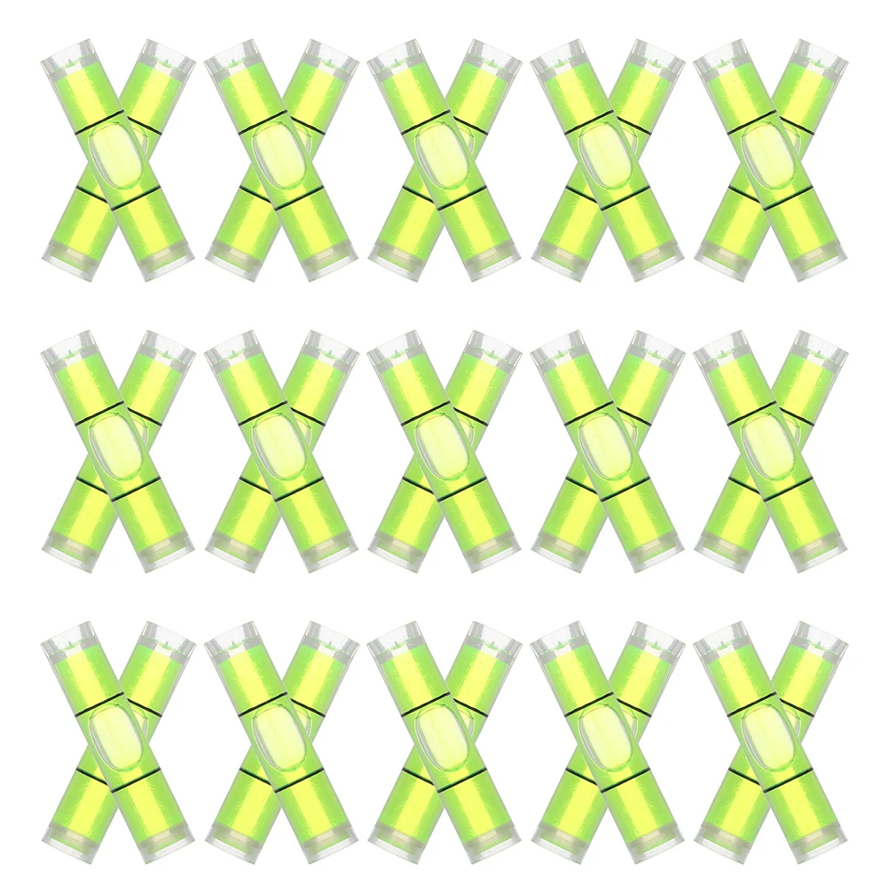 

50pcs Mini Cylindrical Spirit Level 8X23Mm High Precision Horizontal Bubble Measuring Tool Durable Plastic Leveling Instrument