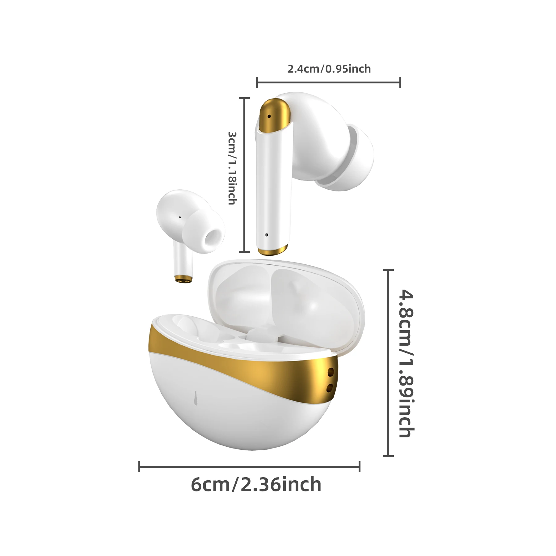 Bluetooth Headphones Support ANC+ENC Active Noise Cancellation Earbuds Built-In Microphone/Volume Adjustable Music Headphones