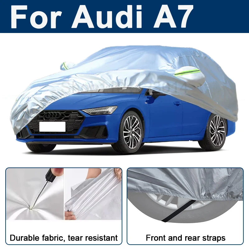 

Outdoor Full Car Cover For Audi A7 with Reflective Strips Waterproof Snowproof Dustproof UV Protection Auto Exterior Accessory