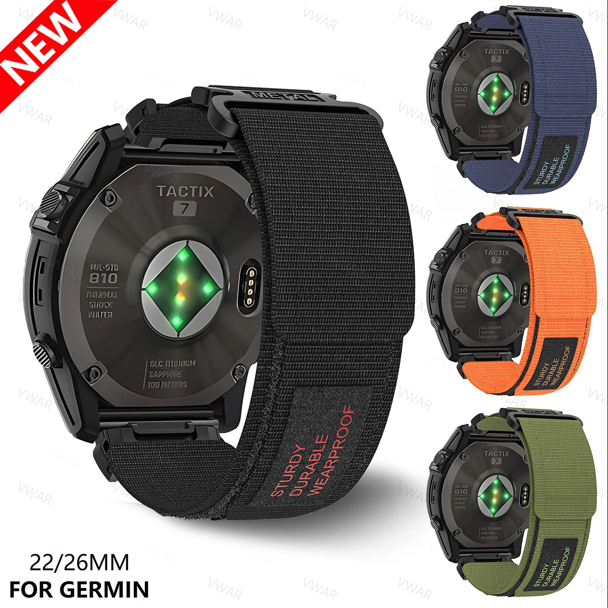 

QuickFit 22mm 26mm Nylon Strap For Garmin Fenix 8 51mm E 47mm 7 7X Pro 6 6X 5X/Epix/Tactix/Instinct 3/965 Tactical Watch Band