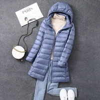 Women's X-long Office Lady Hat Detachable Puffer Jackets 2025 New Arrival Autumn Winter White Duck Down Warm Coat 4