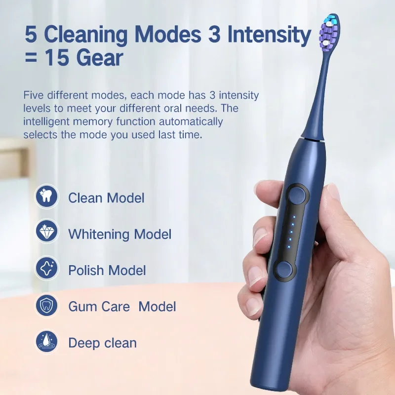 High Quality Electric Toothbrush Smart Sonic Electric Toothbrush with UV Case Sterilization Rechargeable Electric Toothbrush