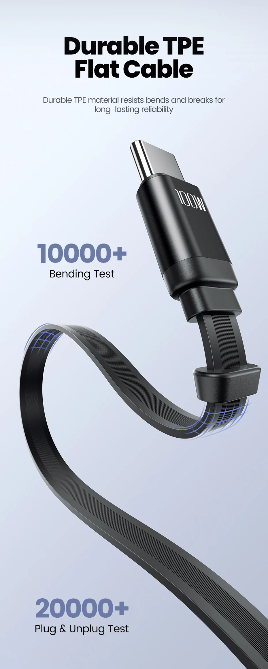 Toocki Einziehbares 100W USB-C-Kabel für iPhone Samsung Magnetisches Einziehbares Lanyard für Reisen Mini Type-C Schnell-Ladekabel Datenkabel – Detail 7