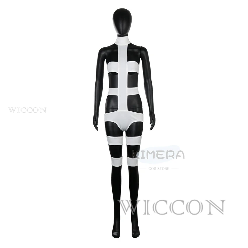 The Fifthy Element Leeloo Cosplay Jumpsuits Sexy Ladies White Bodysuit Woman Strapless Lanyard Tights For Halloween Night Club