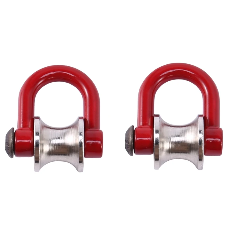 2Pcs RC Model Metal Lifting Pulley Butterfly Ring Buckle For 1/10 RC Crawler Car Traxxas TRX4 Axial SCX10 RC4WD D90