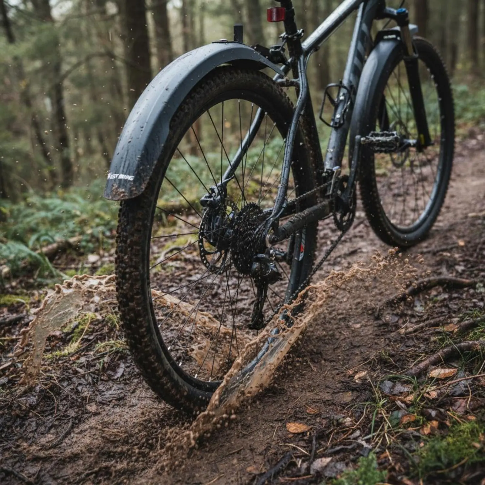 2 Pieces Widened Bike Mudguard Waterproof Mountain Bike Mudguard Front Rear Mud Flaps Easy to Clean Spray Guard Aerodynamic