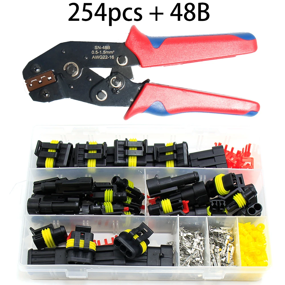 AMPTYCO 2 BROCHES 12V kit de prise de fil étanche 10 ensembles joint scellé EUR 21,14 - FR