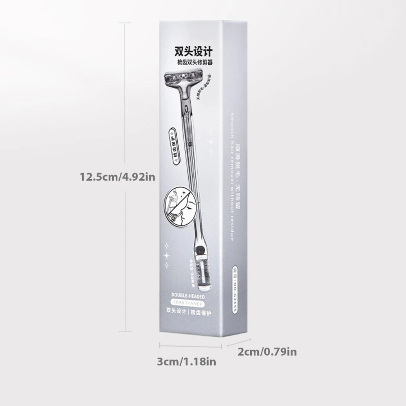 Pemotong Rambut Hidung Dua Sisi 2 In 1 360 ° Pemotong Rambut Hidung Alat Penghilang Rambut Lubang Hidung Pemangkas Rambut Hidung