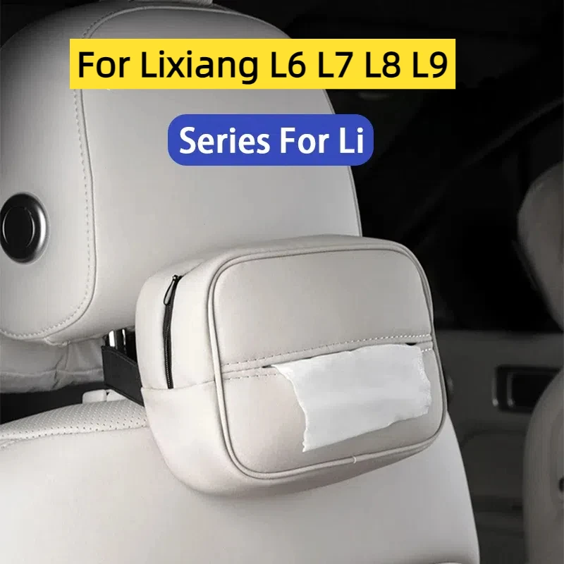 

For Li LiXiang L6 L7 L8 L9 MEGA One Armrest Box Tissue Box Car Seat Headrest Rear Mounted Tissue Holder for Leading Ideal