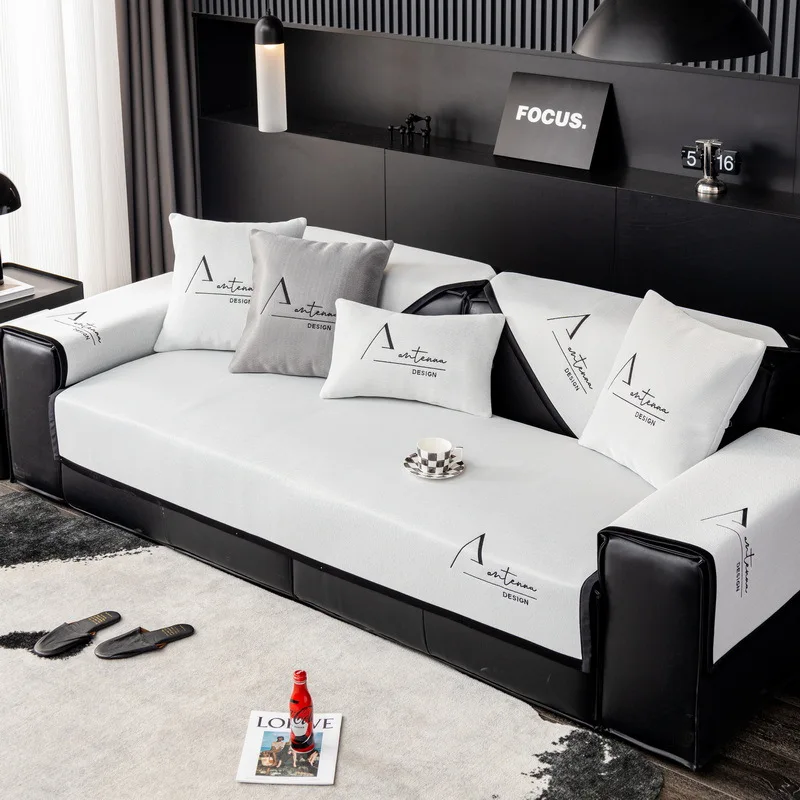 

Summer Cool Sofa Cover Ice Silk Universal Non-Slip Cool Cushion Rattan Cool Feeling Living Room Sofa Backrest Armrest Cool Cover