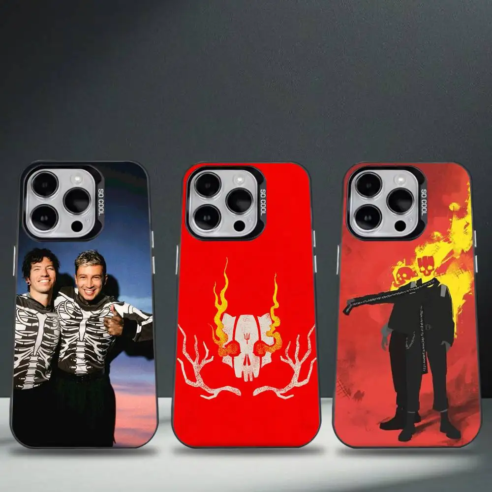 

MUSIC Twenty One P-Pilots Phone Case For iPhone 16,15,14,13,12,11,8,7,Pro,Max,Plus,Mini,XS,SE Anti Fall Black Matte Hard