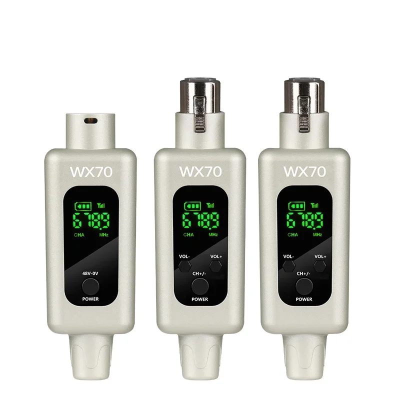 Ten items TLF Xtuga  WX70 Professional 2.4G Dynamic Microphone System XLR Transmitter Adapter with Wired Wireless Receiver Profe