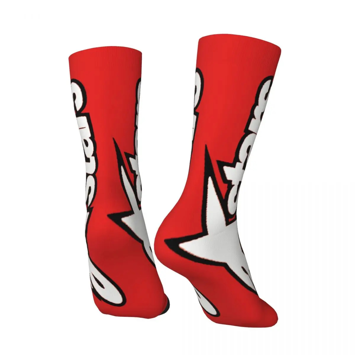 Red Motocross Enduro Cross Unisex Winter Socks Warm Happy Crew Socks Street Style Crazy Sock Gift