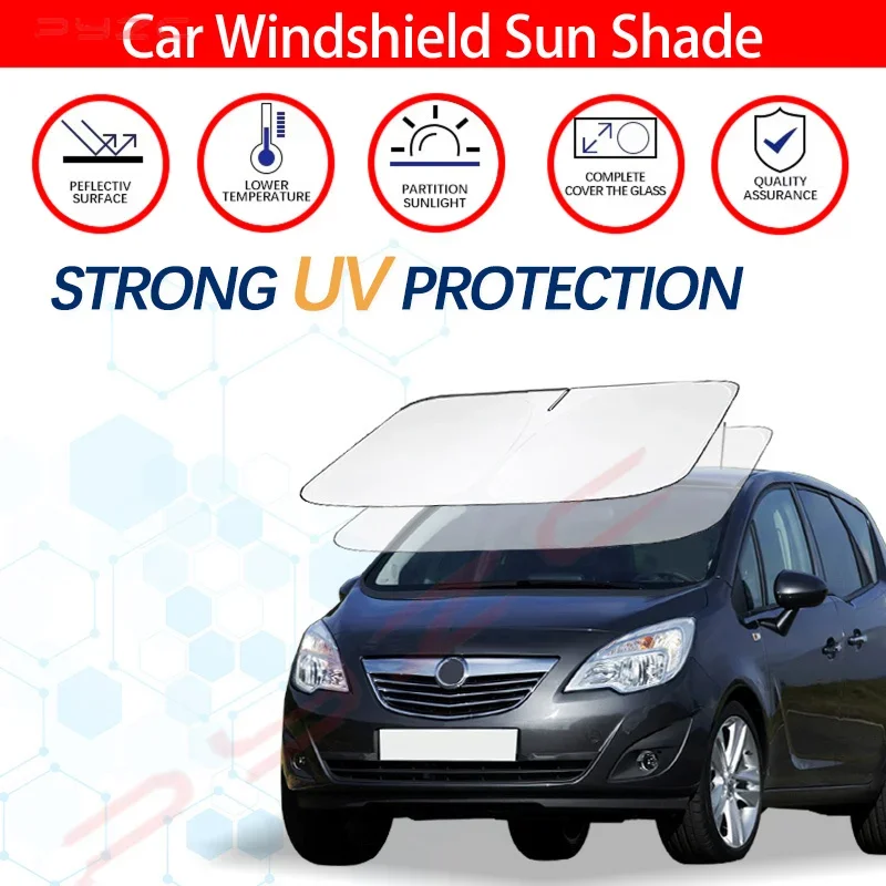 

Windshield Sun Shade For Opel Meriva B Sunshade Sun Visor Protector Foldable Blocks UV Rays Keep Your Car Cooler