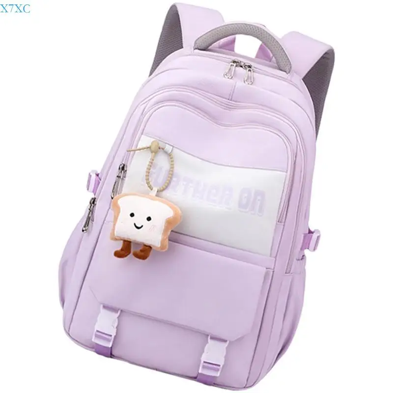 X7XC Casual Teen School Bag Backpack Nylon Daypack for Boys Girls Spacious Rucksack