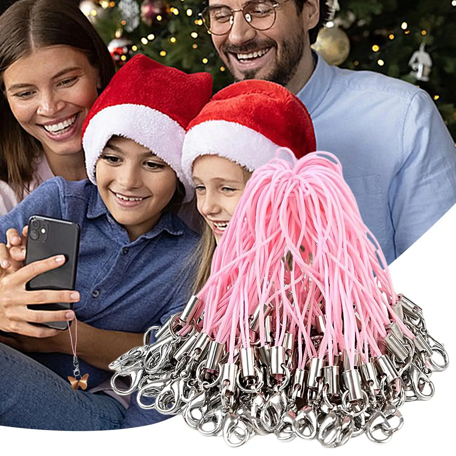 

Ремешок для телефона, 100 шт., застежка-лобстер, кулон, ремешок для мобильного телефона, ремешок для ключей для женщин и мужчин, кошелек, сумка для книг, уличный рюкзак