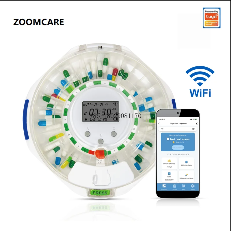 Slimme Pil Dispenser 5G Wifi-Verbinding Smart Home App Control 28 Sleuf Pil Box Globale Versie Hoge Prestaties