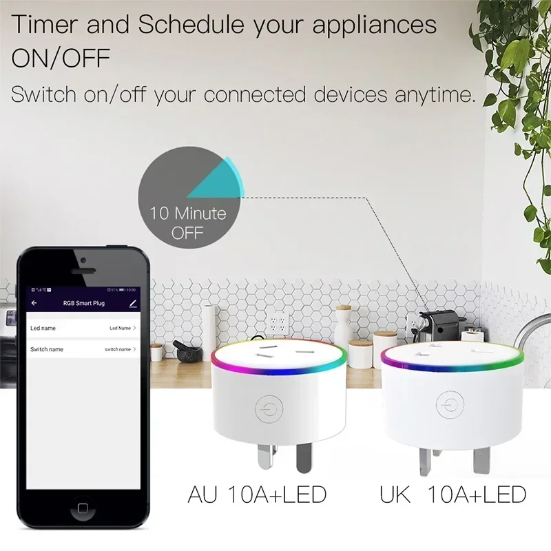 EU US UK DE BR AU IN WiFi Smart Plug Presa Smart Life Tuya App Presa di corrente per telecomando senza fili Alexa Google Home No Hub