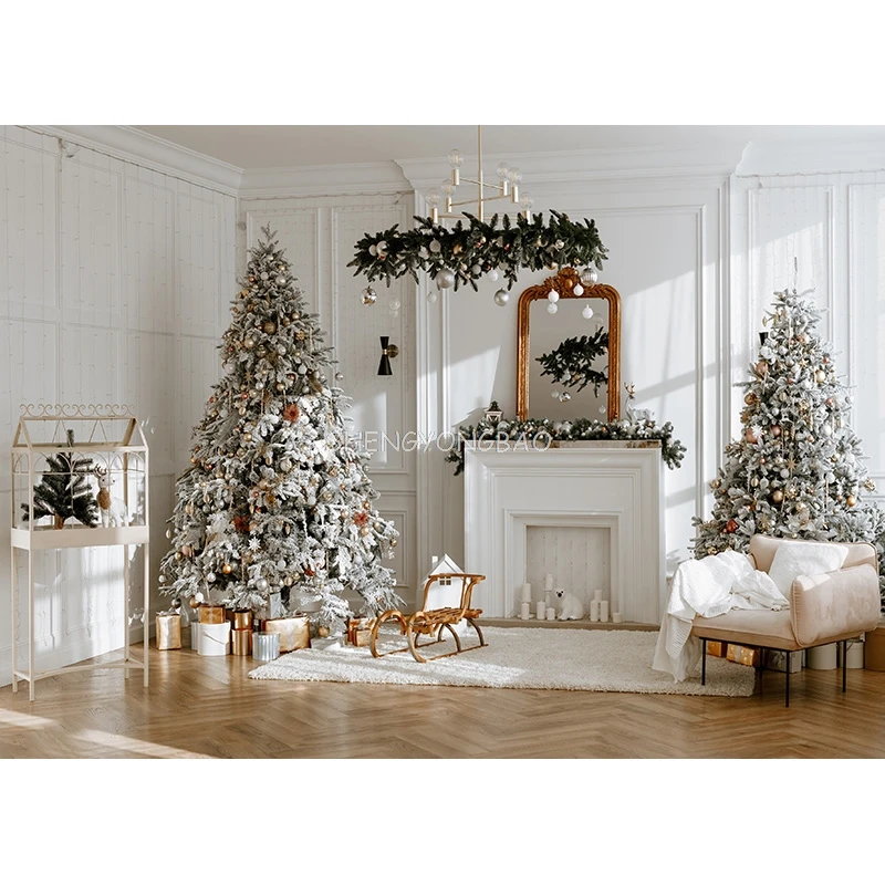 Vinyl Christmas Photography Backgrounds Tree Gift Children Baby Portrait Photo Backdrop For Studio Photocall Props 21519HDY-05