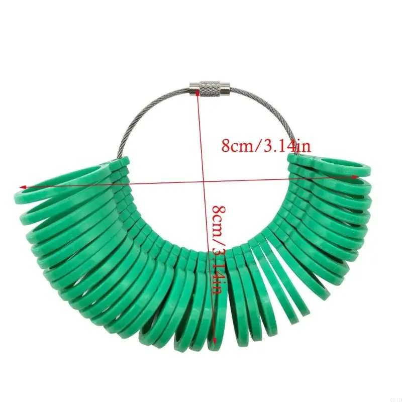 精密リング測定ツール ジュエリーサイジング用 5鮮やかなカラー コンパクトプラスチックテクスチャフィンガーゲージ レトロアクセサリー