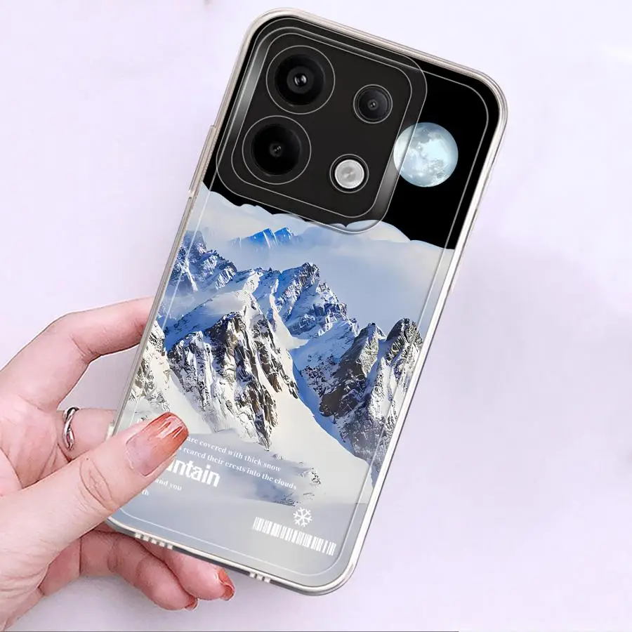 Funda suave Sunset Mountain Iceberg para Xiaomi Redmi A3x 13C 9A 14C 12C 9C 10C A5 A1 A2+