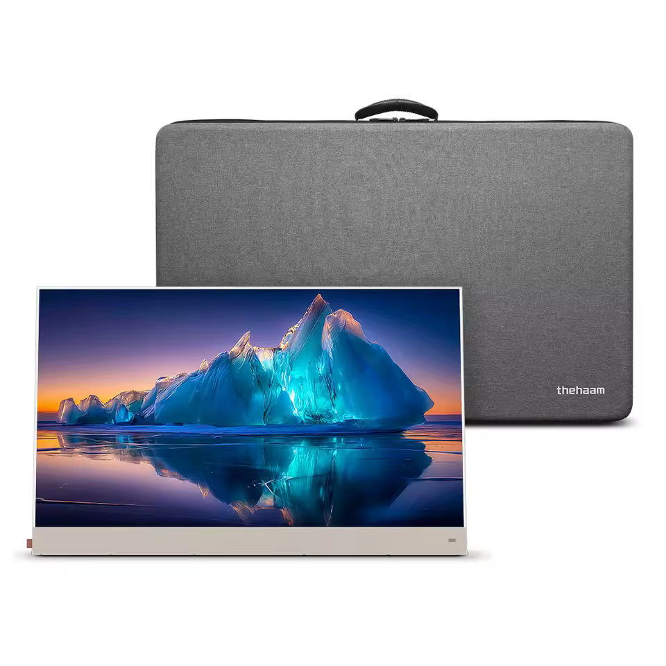 32인치 캠핑 TV 야외 사용 예시