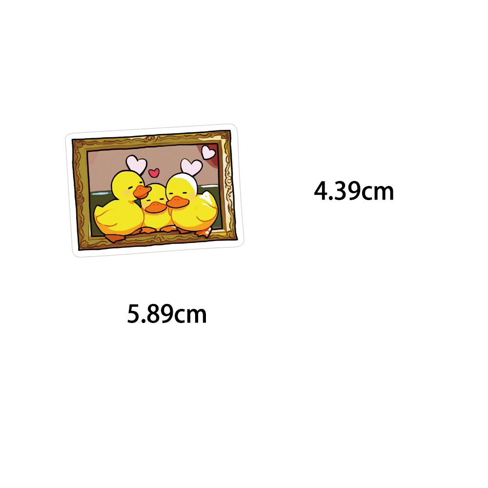 50 قطعة بطة صفراء لطيفة ملصقات الكتابة على الجدران الإبداعية سكرابوكينغ مادة الكولاج حالات الهاتف دفتر ملصقات التزلج